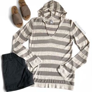 Chico’s Hooded Stripe Top